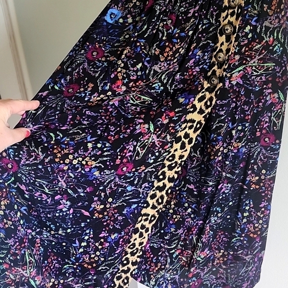 Anthropologie Maeve Morgan Floral Animal print wrap dress size 0 - Picture 6 of 6